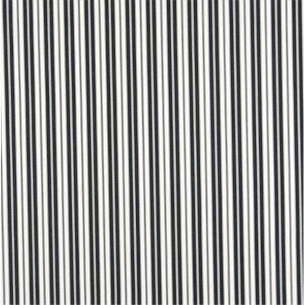 Designer Fabrics B467 54 in. Wide Black; Ticking Striped Indoor & Outdoor Marine Scotchgard Upholstery Fabric B467 - main